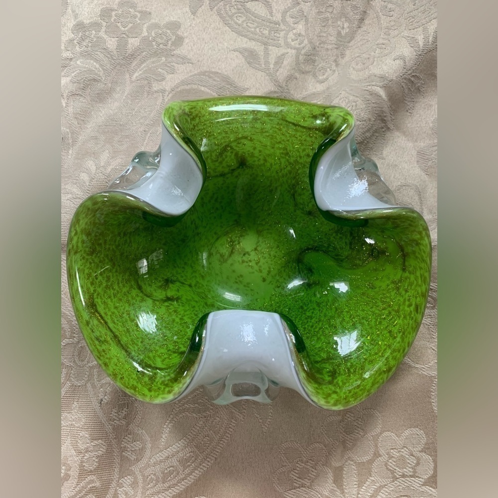 Vintage Murano Gold w/Gold Speckles Bowl